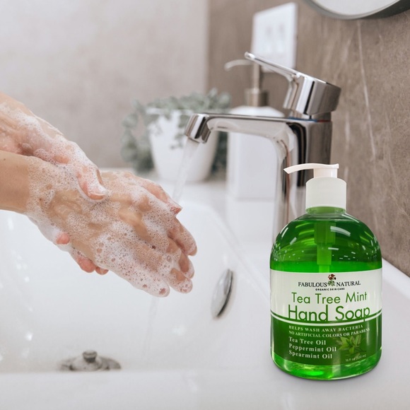 Set of 2 Tea Tree Gentle Foaming Hand Soap Pump Lid 16.9oz 500ml NEW - Picture 3 of 6